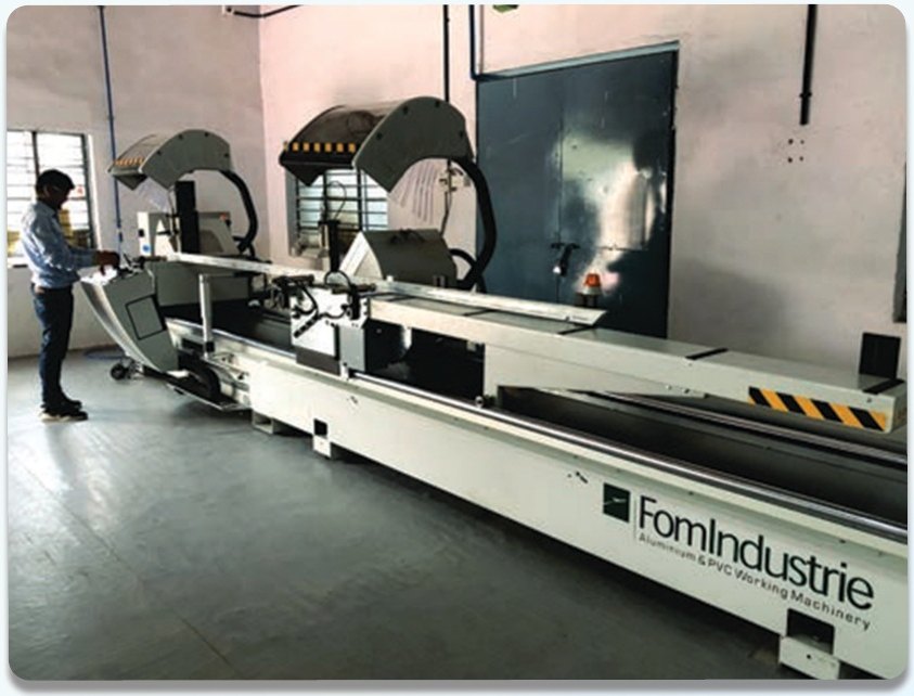 Italian window fabrication machinery at the InGlaze manufacturing unit